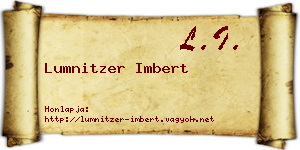 Lumnitzer Imbert névjegykártya